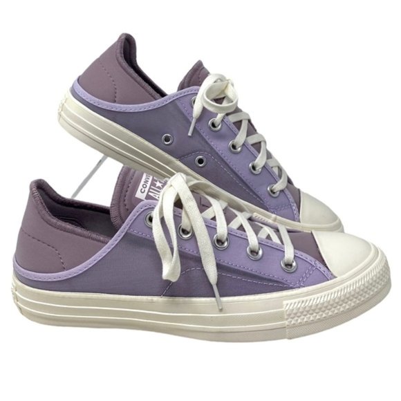 Converse Shoes - Converse Chuck Taylor Crush Heel Mule Sneakers Women's Low Violet Canvas A03503F